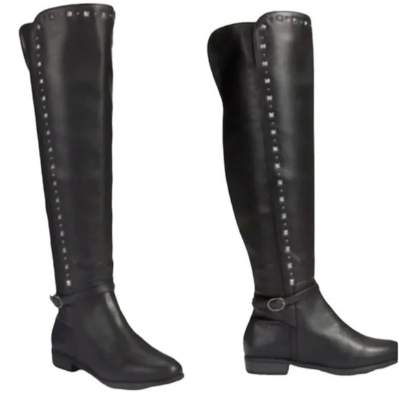 Rialto Ferrell Over The Knee Black Boots Size 6 - Picture 16 of 16